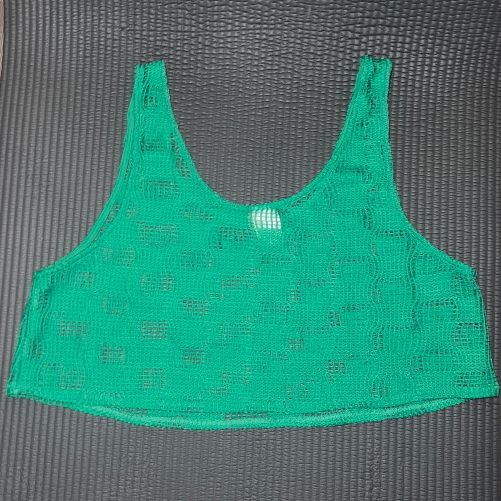 Wild Fable Emerald Crochet Top